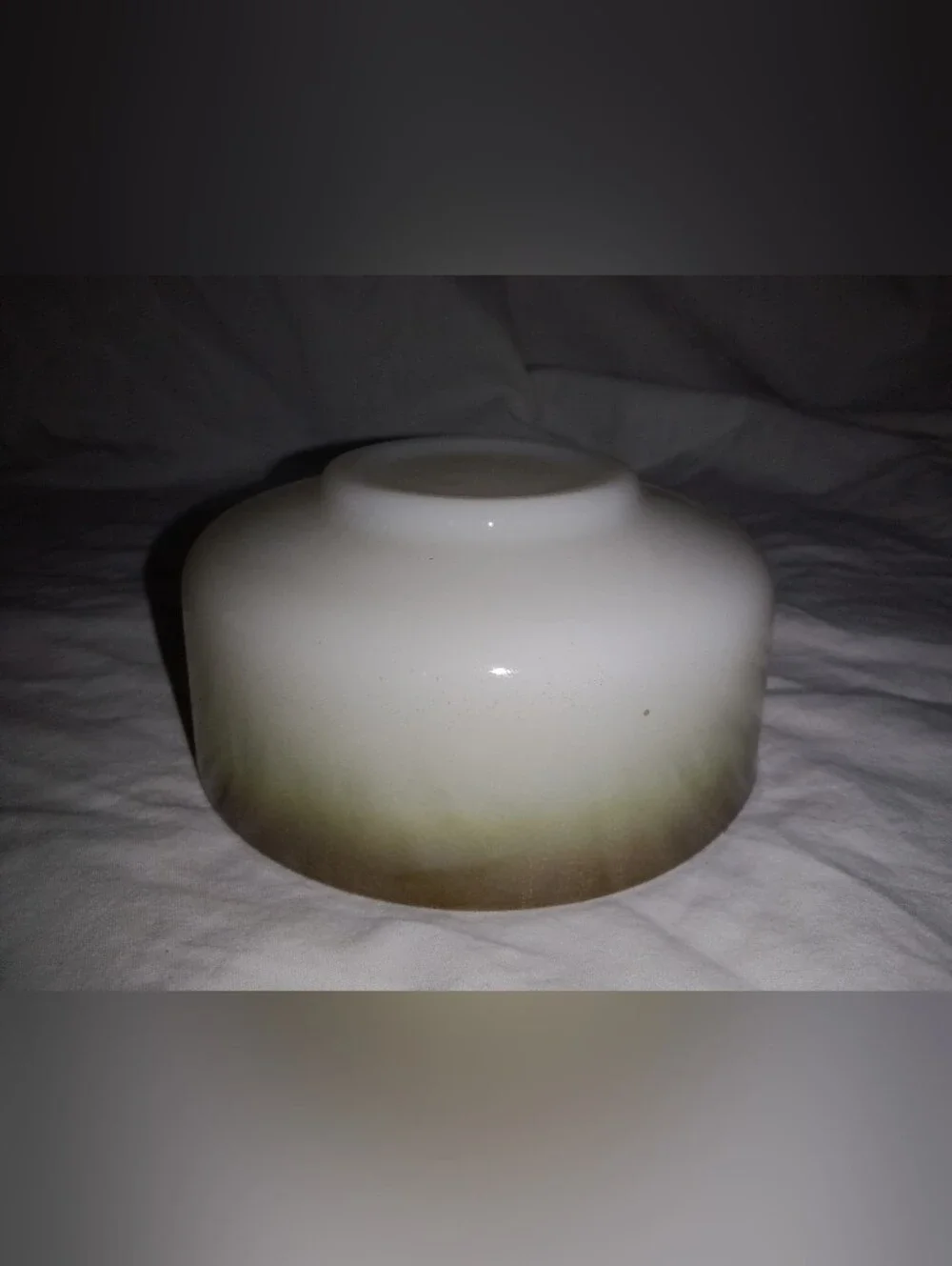 Vintage Federal Glass Mesa Moss Mini Bowl Sugar Pudding Cottage Cheese?